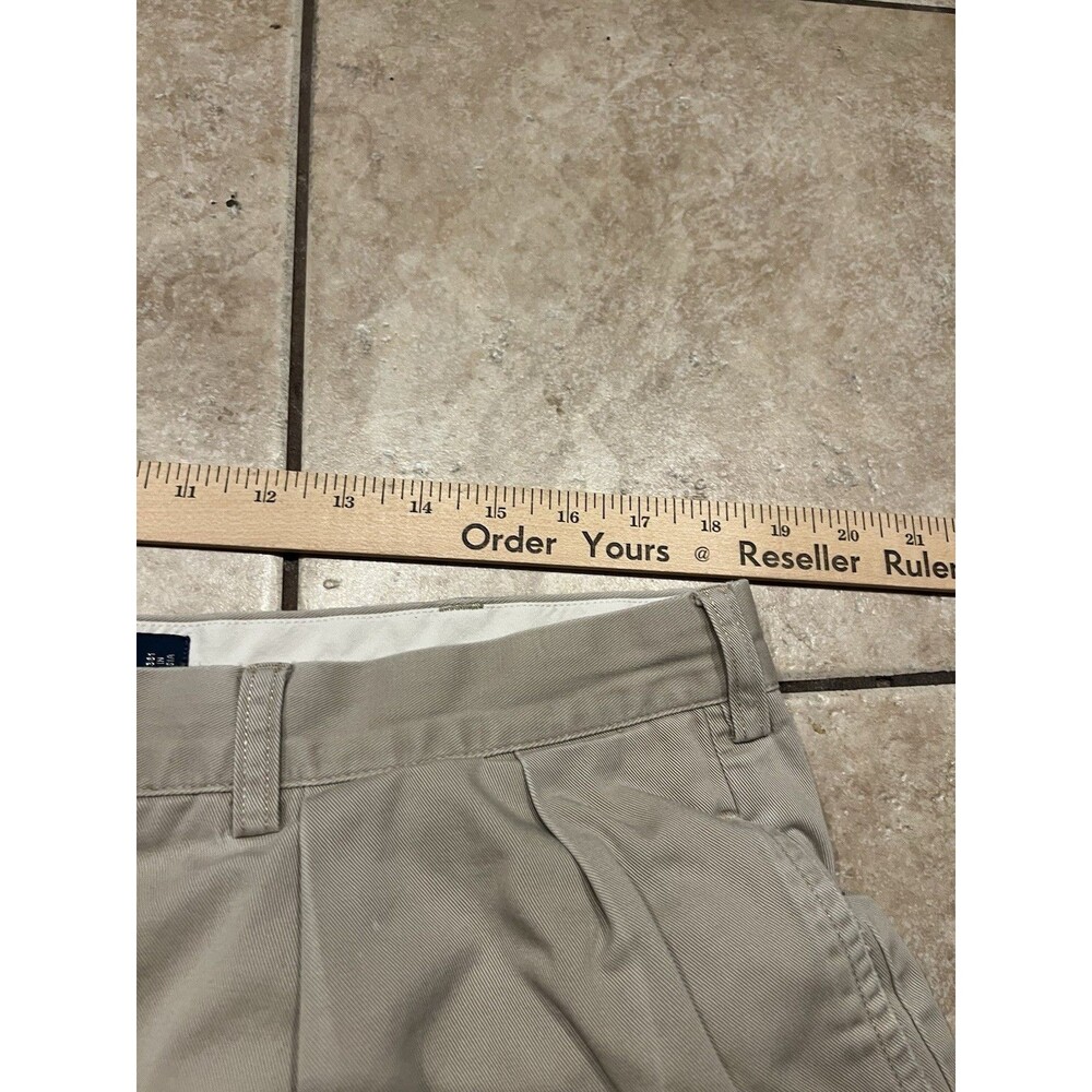 Vtg Polo Ralph Lauren Andrew Pant Mens 38x34 Khaki Pleated Chino 100% Cotton - Picture 6 of 10